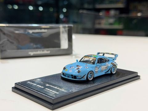  XE MÔ HÌNH PORSCHE 993 RWB LINE FRIEND CARTOON,TỶ LỆ 1/64 MY 
