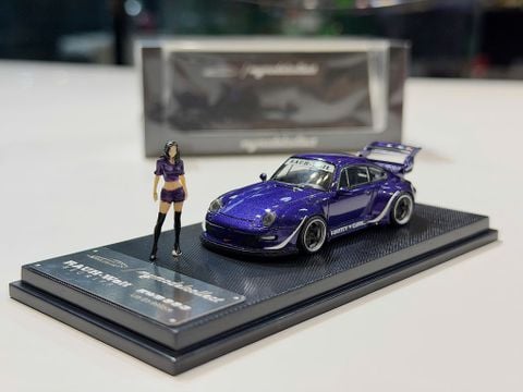  XE MÔ HÌNH PORSCHE 993 RWB X FIGURE,TỶ LỆ 1/64 MY MODELCOLLECT 