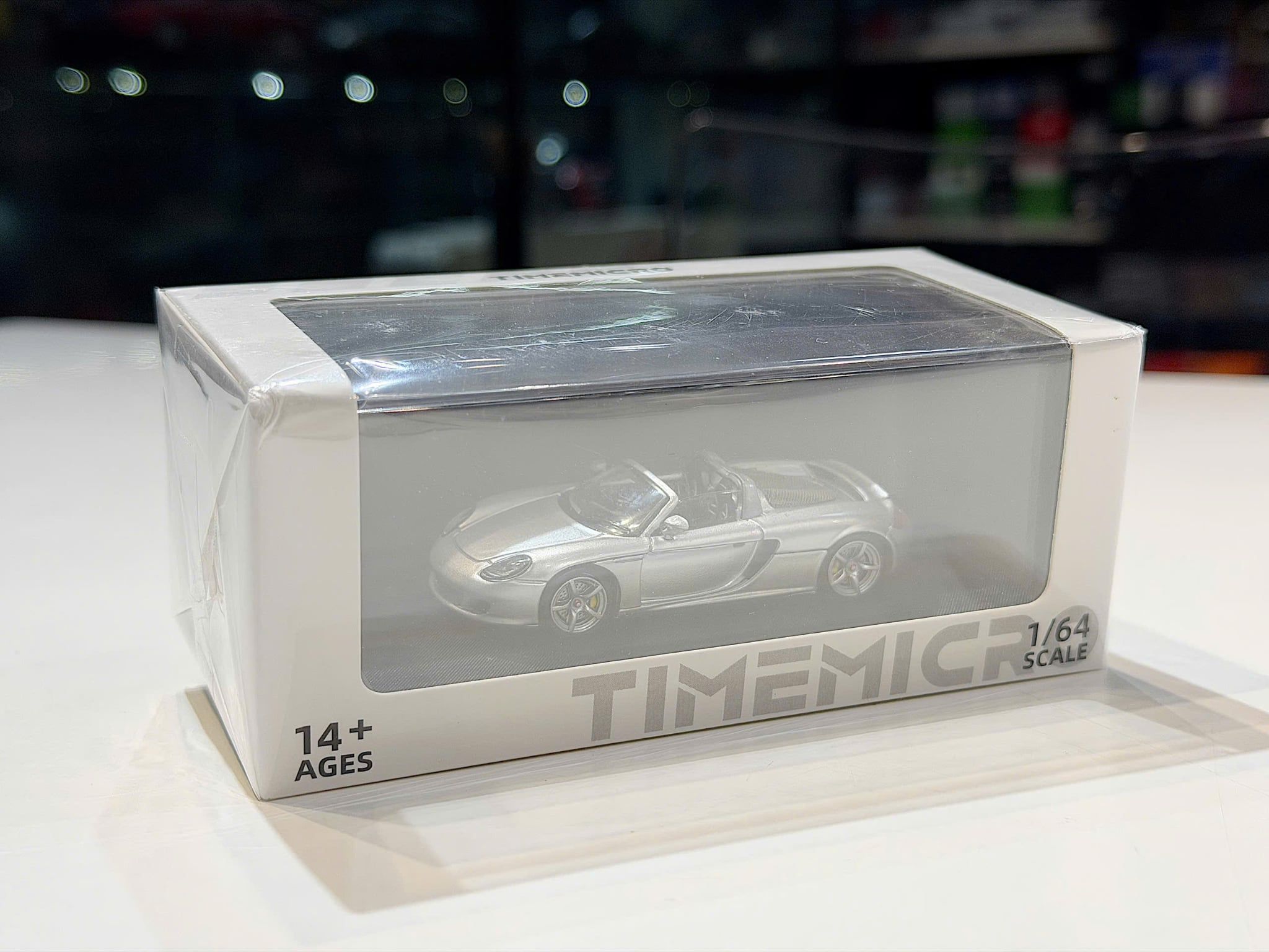 XE MÔ HÌNH PORSCHE CARRERA GT SILVERM,TỶ LỆ 1/64 TIMEMICRO