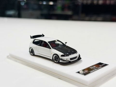  XE MÔ HÌNH HONDA CIVIC TYPE R EG4 WHITE,TỶ LỆ 1/64 