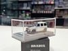 XE MÔ HÌNH MERCEDES BENZ G800 BRABUS WHITE BLUE CARBON FIBER,TỶ LỆ 1/64 HERMES COLLECTION
