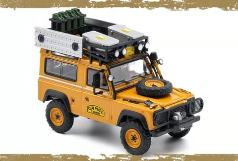  XE MÔ HÌNH LAND ROVER 90 CAMEL TROPHY BORNEO 1985,TỶ LỆ 1/64 ALMOST REAL 
