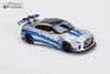 XE MÔ HÌNH NISSAN GTR R35 WIDEBODY SIVER,TỶ LỆ 1/64 ET