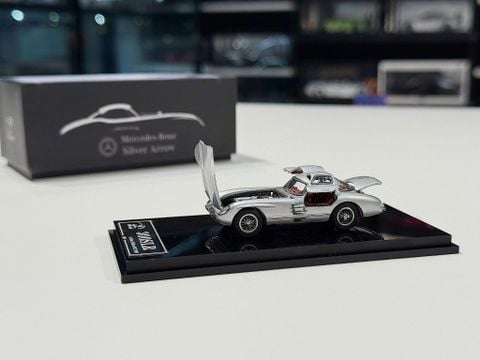  XE MÔ HÌNH MERCEDES BENZ 300SLR SILVER ARROW,TỶ LỆ 1/64 YS MODEL 