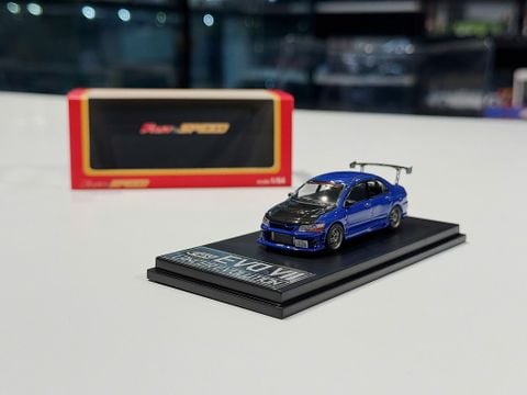  XE MÔ HÌNH MITSUBISHI LANCER EVOLUTION BLUE,TỶ LỆ 1/64 FAST & SPEED 