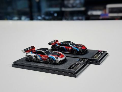  XE MÔ HÌNH PORSCHE 911 GT3 R,TỶ LỆ 1/64 HKM 