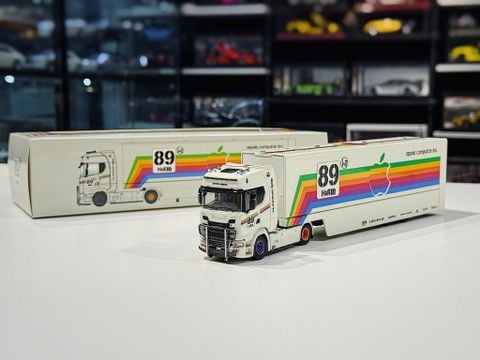  XE MÔ HÌNH SCANIA S730 V8 APPLE,TỶ LỆ 1/64 MAXWELL 