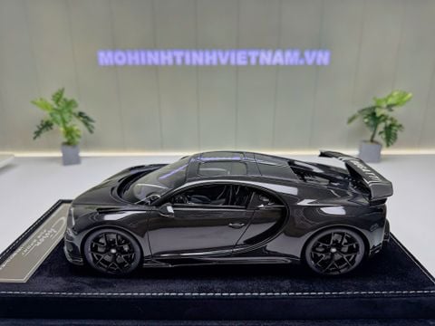  XE MÔ HÌNH BUGATTI CHIRON PUR SPORT BLACK CARBON FIBER,TỶ LỆ 1/18 HENSON HEAVEN 