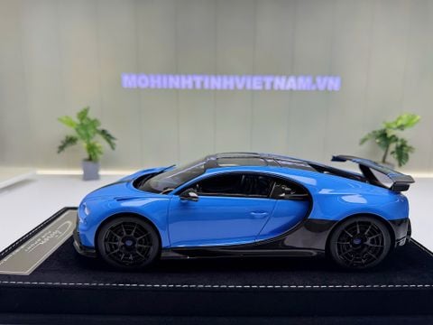  XE MÔ HÌNH BUGATTI CHIRON PUR SPORT PRESENTATION,TỶ LỆ 1/18 HENSON HEAVEN 