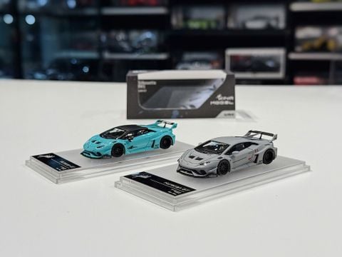  XE MÔ HÌNH LAMBORGHINI HURACAN LB-SILHOUETTE WORKS,TỶ LỆ 1/64 KING MODEL 