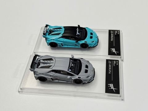  XE MÔ HÌNH LAMBORGHINI HURACAN LB-SILHOUETTE WORKS,TỶ LỆ 1/64 KING MODEL 