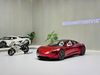 XE MÔ HÌNH TESLA ROADSTER CHERRY RED,TỶ LỆ 1/18 TESLA