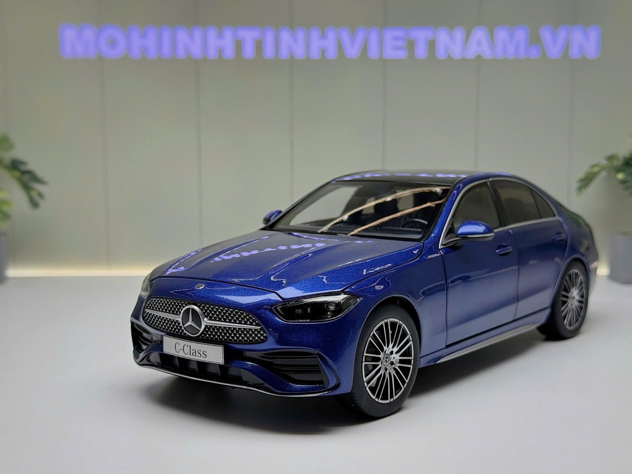 XE MÔ HÌNH MERCEDES BENZ C260 BLUE,TỶ LỆ 1/18 NZG