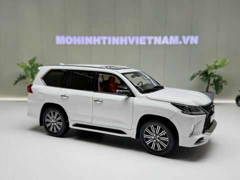  XE MÔ HÌNH LEXUS LX570 SUPERSPORT WHITE,TỶ LỆ 1/18 LCD MODEL 