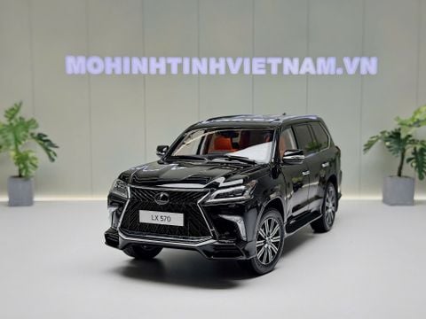  XE MÔ HÌNH LEXUS LX570 SUPERSPORT BLACK,TỶ LỆ 1/18 LCD MODEL 