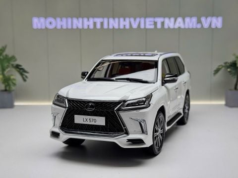  XE MÔ HÌNH LEXUS LX570 SUPERSPORT WHITE,TỶ LỆ 1/18 LCD MODEL 