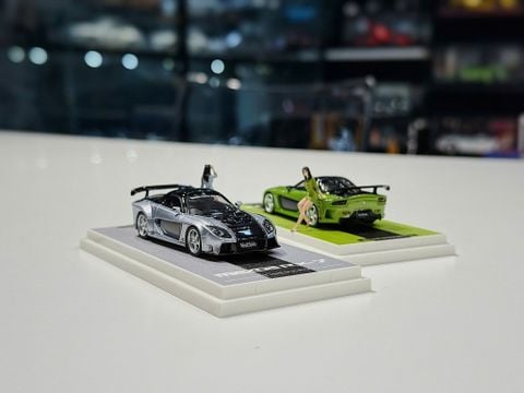  XE MÔ HÌNH MAZDA RX7 VEILSIDE,TỶ LỆ 1/64 TIMEMICRO 