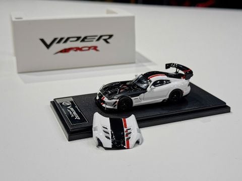  XE MÔ HÌNH DODGE VIPER ACR WHITE,TỶ LỆ 1/64 HONE MODEL 64 