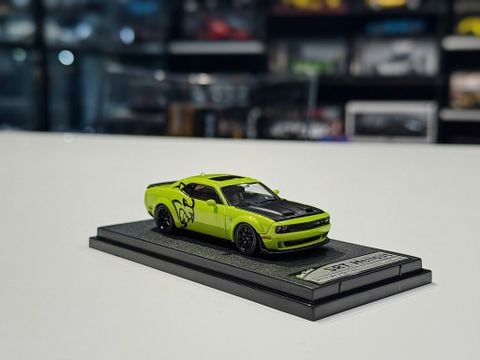  XE MÔ HÌNH DODGE SRT HELLCAT GREEN,TỶ LỆ 1/64 STANCE HUNTERS 
