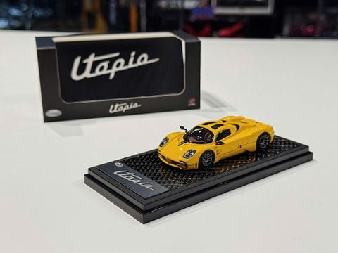  XE MÔ HÌNH PAGANI UTOPIA YELLOW,TỶ LỆ 1/64 LCD 