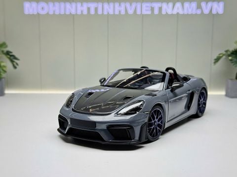  XE MÔ HÌNH PORSCHE 718 SPYDER RS WEISSACH PACKAGE GREY,TỶ LỆ 1/18 MINICHAMS 