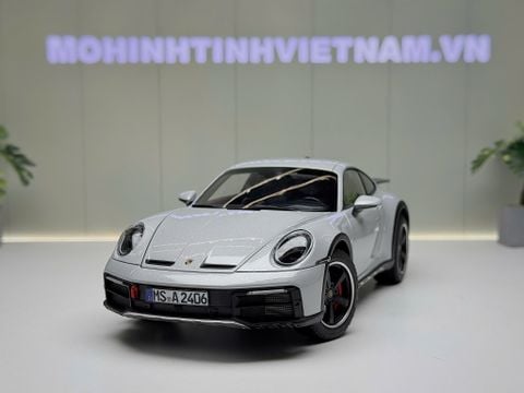  XE MÔ HÌNH PORSCHE 911 DAKAR 2023 ICE GREY METALLIC,TỶ LỆ 1/18 NOREV 