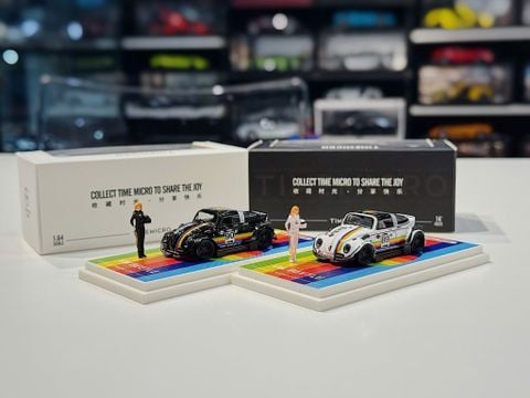  XE MÔ HÌNH VOLSKWAGEN BEETLE LIBERTY WALK,TỶ LỆ 1/64 TIME MICRO 