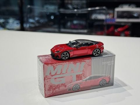  XE MÔ HÌNH ASTON MARTIN DBS HYPER RED,TỶ LỆ 1/64 MINGT 