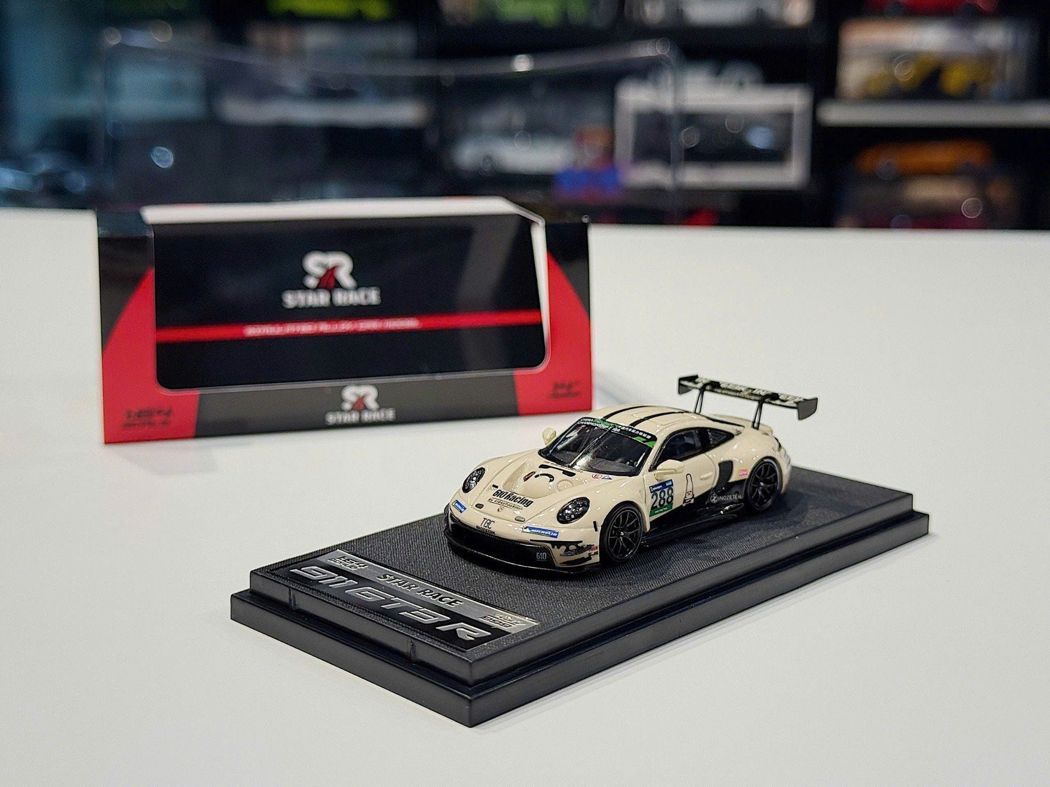 XE MÔ HÌNH PORSCHE 911 GT3 R,TỶ LỆ 1/64 STAR RACE