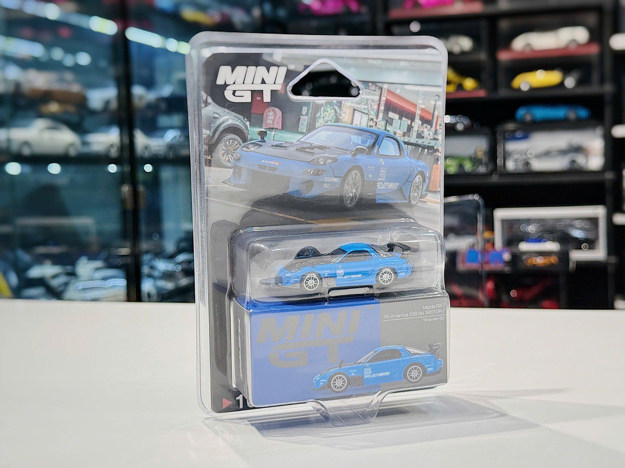 XE MÔ HÌNH MAZDA RX-7 RE-AMEMIYA 20B NA 3ROTOR-7,TỶ LỆ 1/64 MNIGT