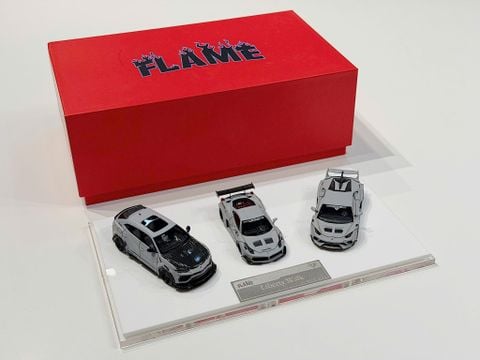  XE MÔ HÌNH COMBO LIBERTY WALK FERRARI 458 - LAMBORGHINI URUS - LAMBORGHINI HURACAN ZERO FIGHTER,TỶ LỆ 1/64 FLAME 