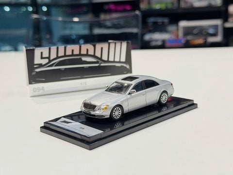  XE MÔ HÌNH MAYBACH 57S SILVER,TỶ LỆ 1/64 