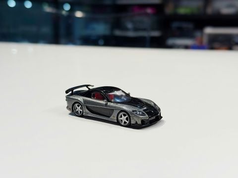  XE MÔ HÌNH MAZDA RX-7 VEILSIDE FORTUNE7 GREY,TỶ LỆ 1/64 MINIGT 