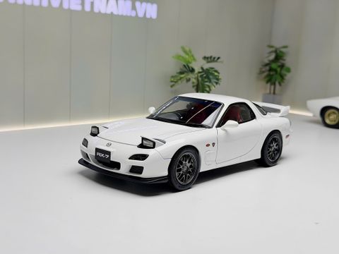  XE MÔ HÌNH MAZDA RX7 SPIRIT R WHITE,TỶ LỆ 1/18 POLAR MASTER 