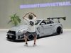 XE MÔ HÌNH NISSAN GT-R R35 LIBERTY WALK + FIGURE WATARU KATO,TỶ LỆ 1/18 SOLIDO