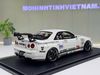 XE MÔ HÌNH NISSAN GT-R R34 TOP SECRET WHITE,TỶ LỆ 1/18 IGNITION