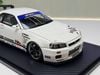 XE MÔ HÌNH NISSAN GT-R R34 TOP SECRET WHITE,TỶ LỆ 1/18 IGNITION