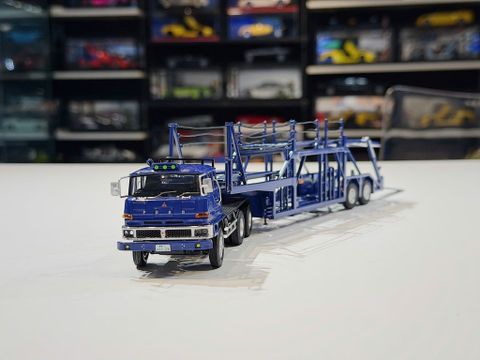  XE MÔ HÌNH MITSUBISHI FUSO TRUCK CAR TRANSPORTER,TỶ LỆ 1/64 DD MODEL 