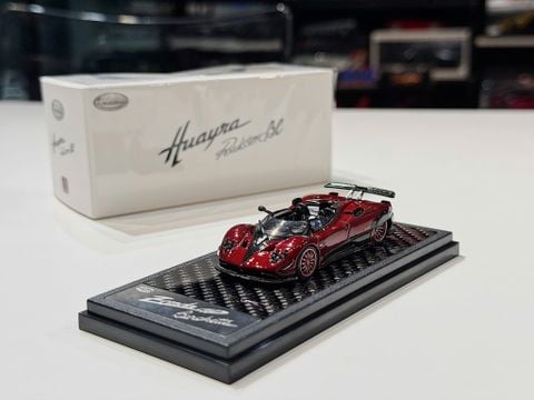  XE MÔ HÌNH PAGANI ZONDA BARCHETTA CARBON RED,TỶ LỆ 1/64 LCD 