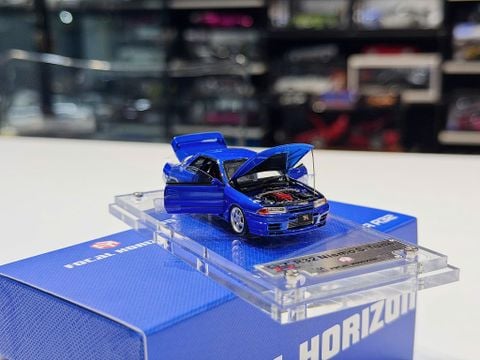  XE MÔ HÌNH NISSAN GT-R R32 NISMO S-TUNE BÁYIDE BLUE,TỶ LỆ 1/64 FOCAL HORIZON 