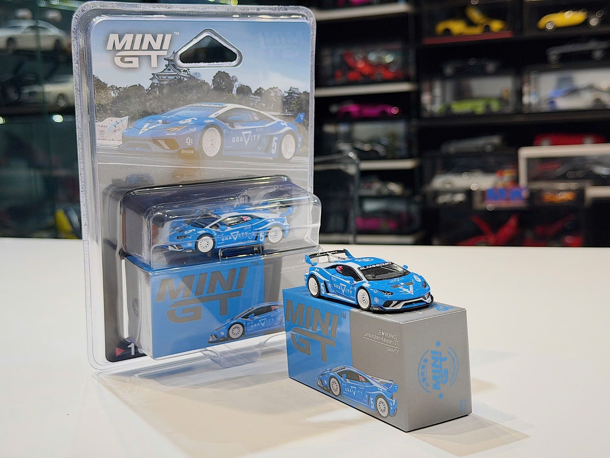 XE MÔ HÌNH LAMBORGHINI HURACAN GT LB WORKS GRAVITY,TỶ LỆ 1/64 MINIGT