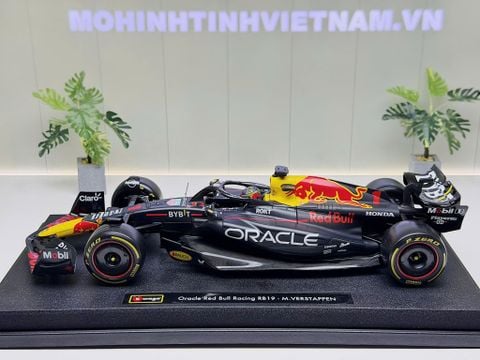  XE MÔ HÌNH ORACLE RED BULL RACING RB19 - MAX VERSTAPPEN,TỶ LỆ 1/18 BBURAGO 