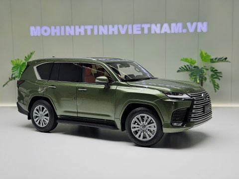  XE MÔ HÌNH LEXUS LX600 GREEN,TỶ LỆ 1/18 LCD 