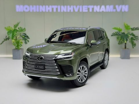  XE MÔ HÌNH LEXUS LX600 GREEN,TỶ LỆ 1/18 LCD 