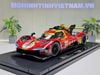 XE MÔ HÌNH FERRARI 499P LE MANS HYPER 2024 CHAMPION #50 DELUXE,TỶ LỆ 1/18 BBURAGO