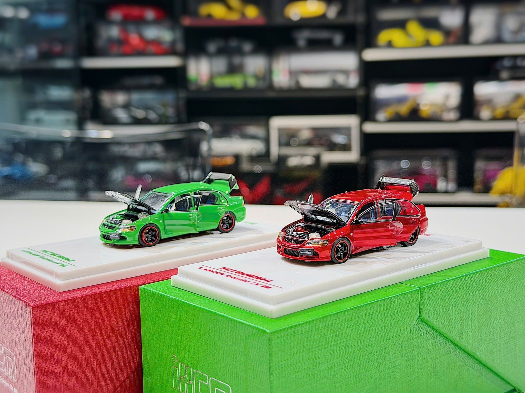 XE MÔ HÌNH MITSUBISHI LANCER EVOLUTION IX  GSR,TỶ LỆ 1/64 IHCM