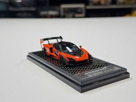  XE MÔ HÌNH MC LAREN SENNA GTR PAPAZA ORANGE,TỶ LỆ 1/64 LCD 