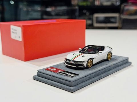  XE MÔ HÌNH FERRARI 12 CILINDRI WHITE,TỶ LỆ 1/64 ZD MODEL 