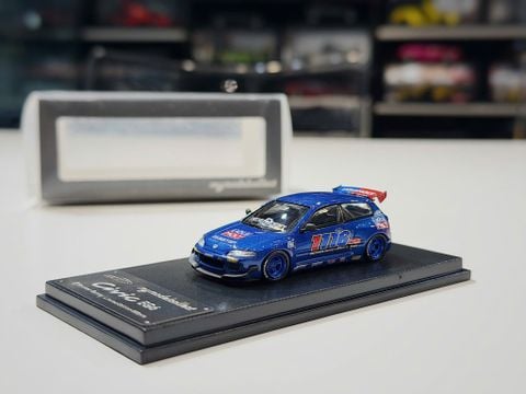  XE MÔ HÌNH HONDA CIVIC EG9 BLUE,TỶ LỆ 1/64 MY MODELCOLLECT 