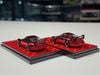 XE MÔ HÌNH PORSCHE RWB 993 - 964 SUPREME RED CHROME,TỶ LỆ 1/64 FLAME